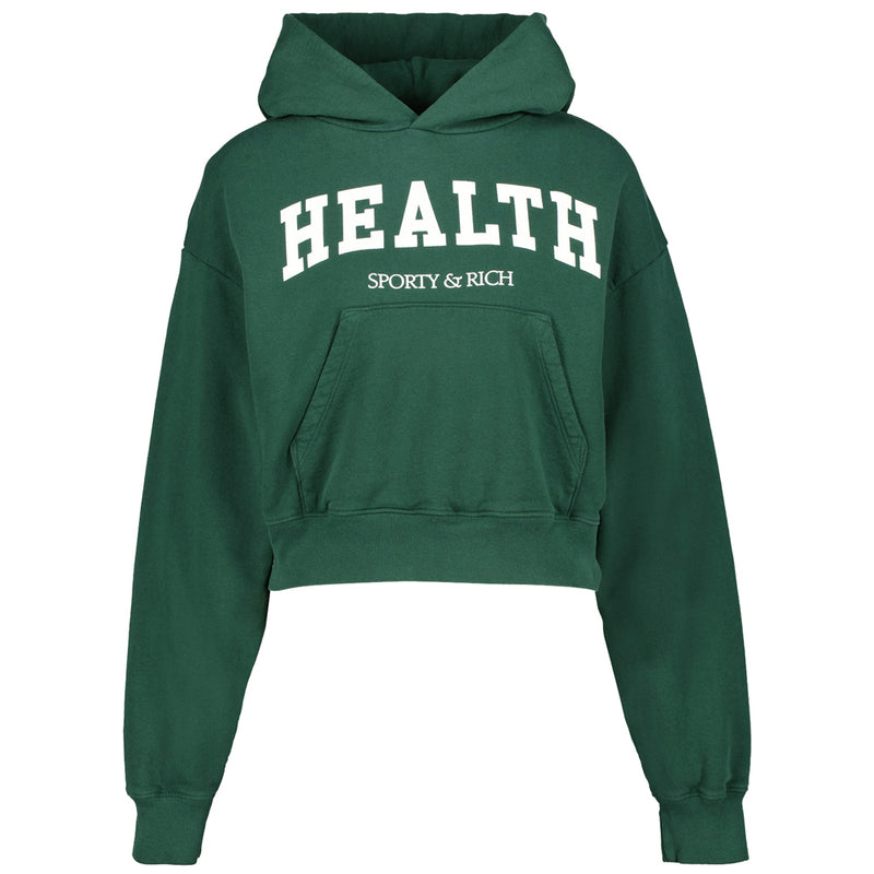 SPORTY&RICH Women’s Fleece Cropped Hoodie Health Logo