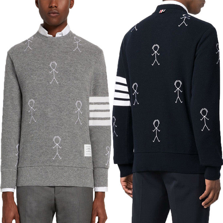 THOM BROWNE Mr. Thom Men's Crewneck Knit Sweater MJT298E 10074 055 415