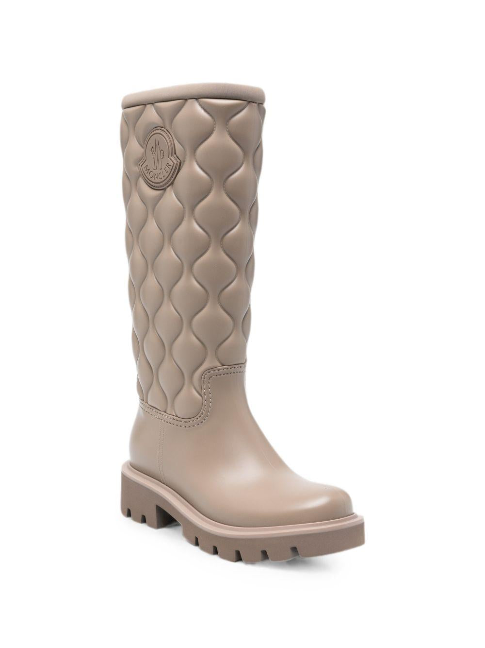Moncler Black Leather Mid-Calf Boots