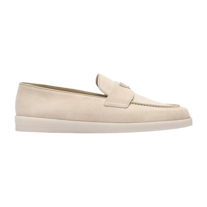 PRADA Beige Suede Loafers Men’s