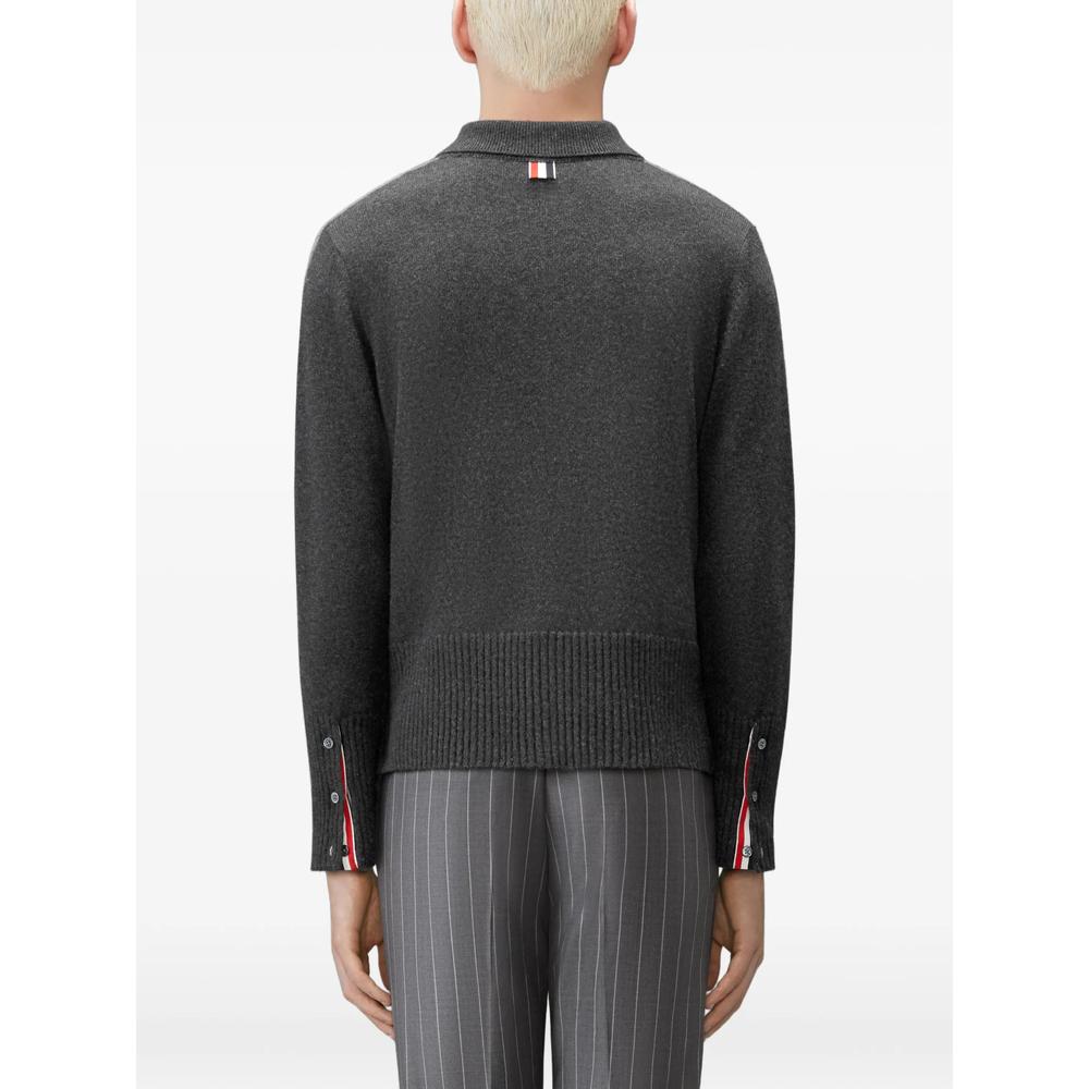 THOM BROWNE Gray Wool Turtleneck Sweater for Men
