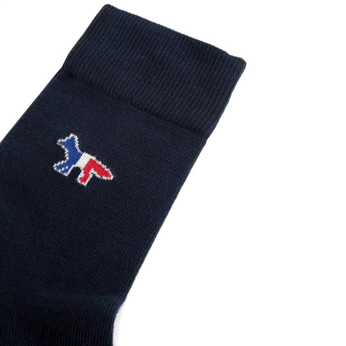 Maison Kitsune Tricolor Fox Logo Socks AU06400KT0010 P480