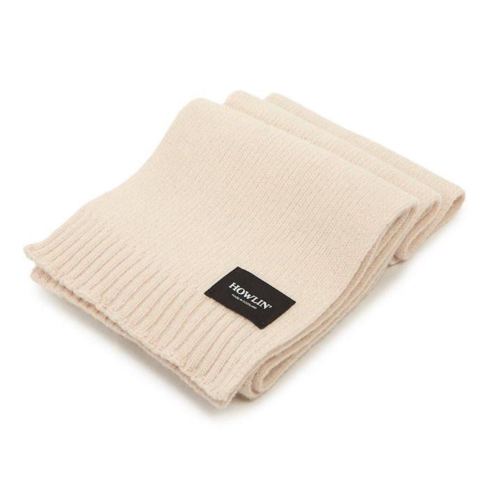 HOWLIN Oatmilk Wool Knit Unisex Scarf
