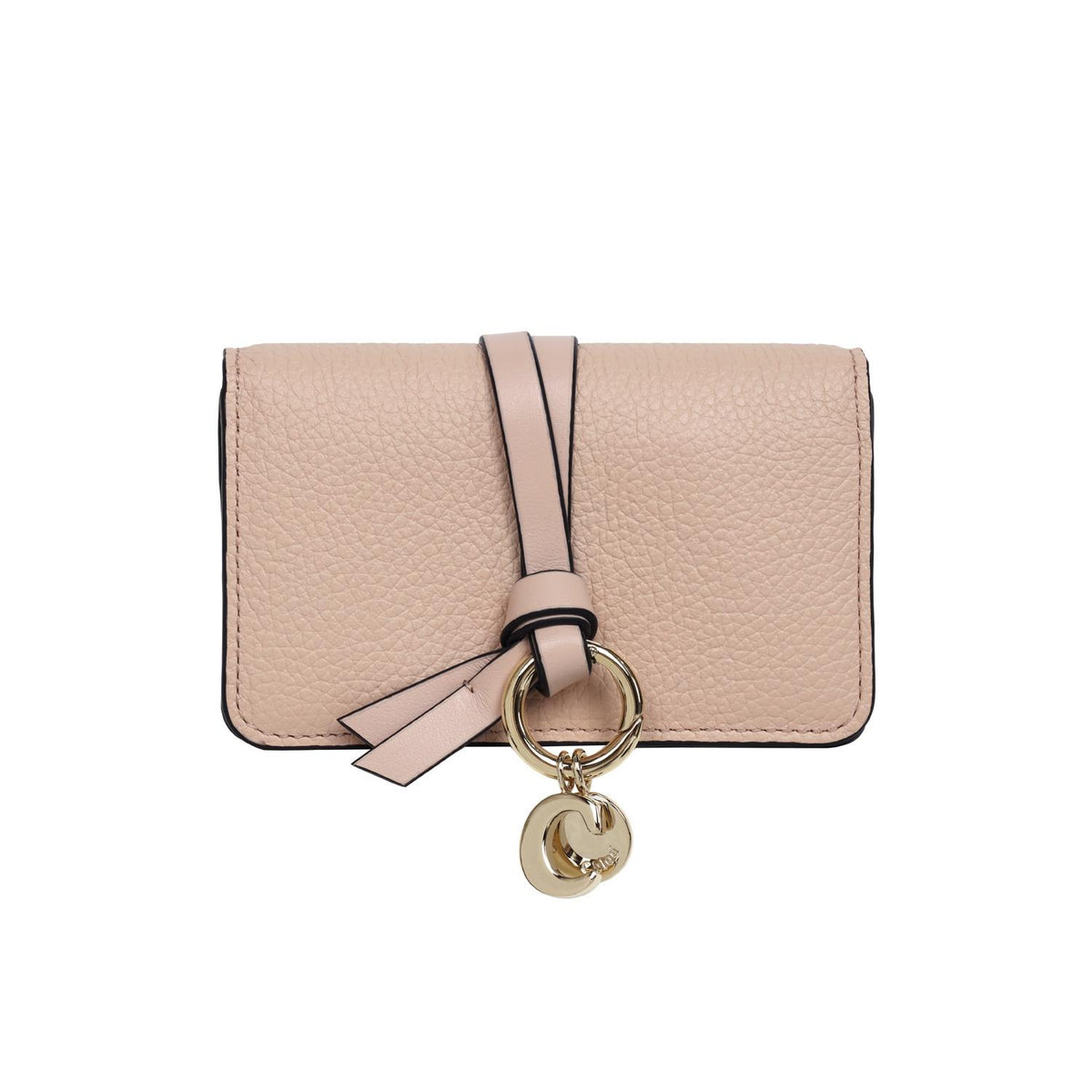 Chloe Cement Pink Alphabet Leather Card Holder Wallet CHC21 WP015 F57
