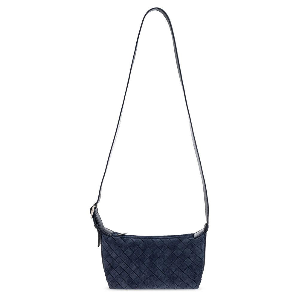 Bottega Veneta Intrecciato Navy Leather Crossbody Bag for Men