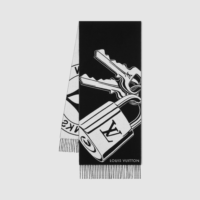 Louis Vuitton Lock and Key Wool Scarf