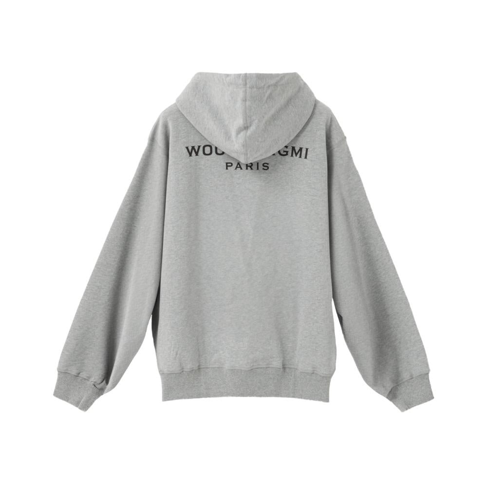 WOOYOUNGMI Grey Back Logo Hoodie Men’s 24FW