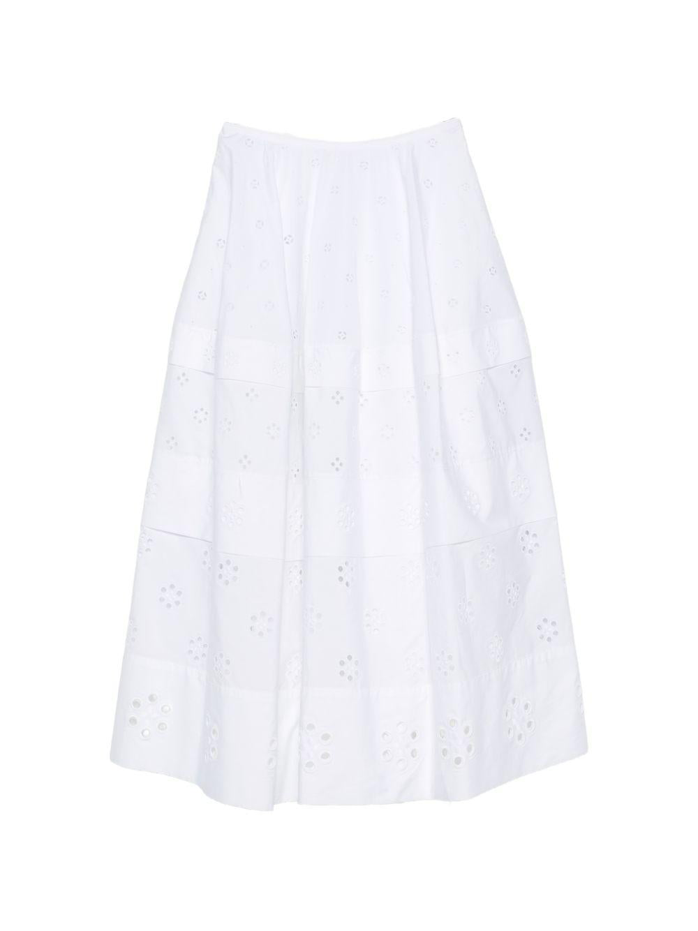 CELINE Wool Blend Midi Skirt Black