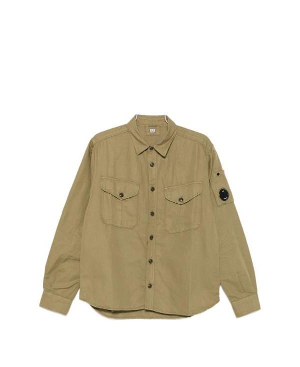 CP Company Cotton Linen Long Sleeve Shirt