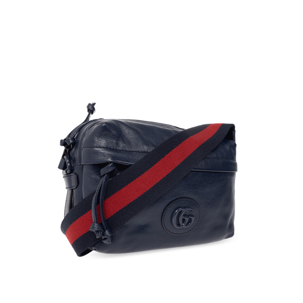 GUCCI Small Messenger Crossbody Bag Supreme Leather Men’s 725696
