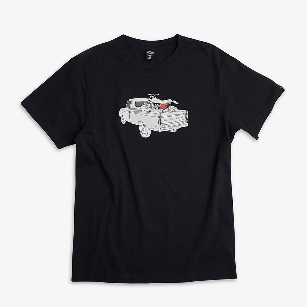 Deus Ex Machina Cavi Logo Graphic T-Shirt Black Men’s DMW91808D BLK