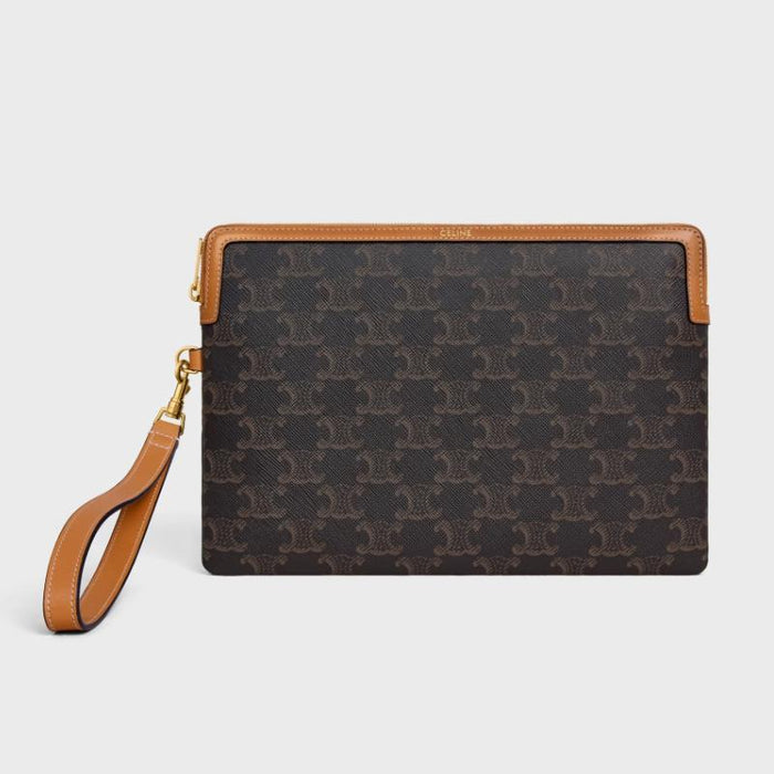 CELINE Cuir Triomphe Small Strap Pouch Clutch Bag