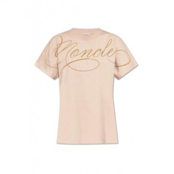 Moncler Embroidered Logo Cotton T-Shirt