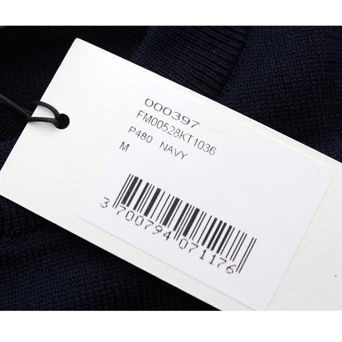 Maison Kitsune Fox Head Patch Wool Crewneck Sweater for Men FM00528KT