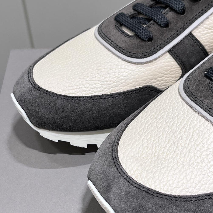 Brunello Cucinelli Suede Low Top Sneakers Chalk