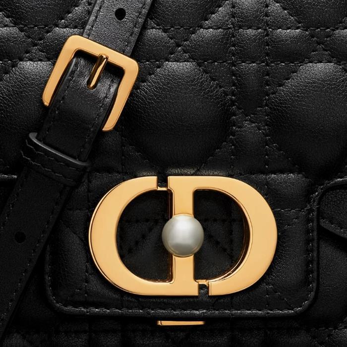 DIOR Jolie Small Top Handle Bag Black Leather Shoulder Bag
