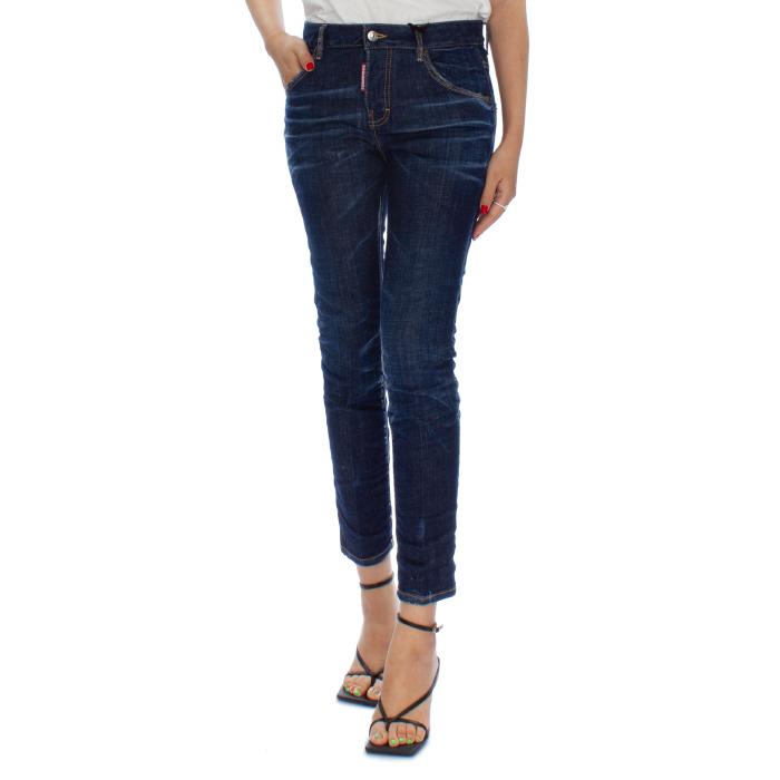 Dsquared2 Blue Wash Cool Girl Cropped Jeans