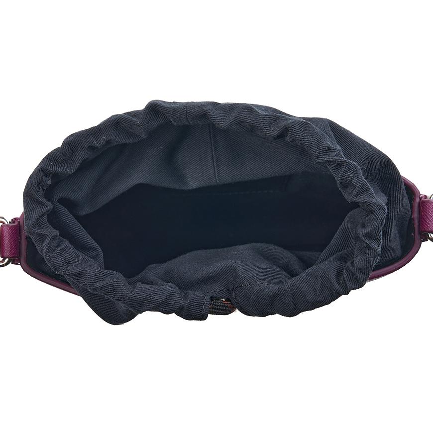 Vivienne Westwood Saffiano Drawstring Crossbody Bag Women Black