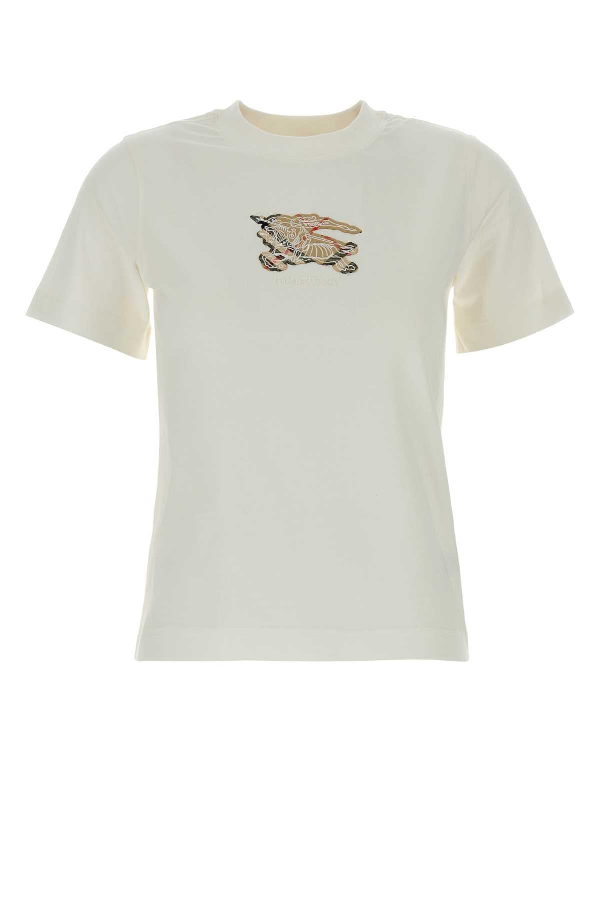 BURBERRY Black Cotton Short Sleeve T-Shirt