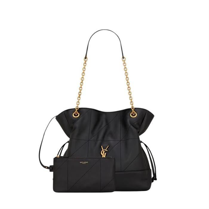 Saint Laurent Lambskin Jamie Small Shopper Shoulder Bag Black 833948 AAB32 1000