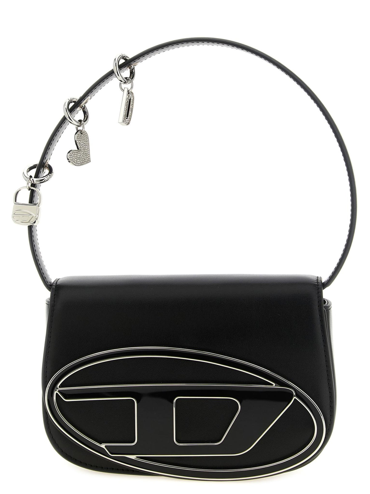 DIESEL Black Leather Shoulder Bag