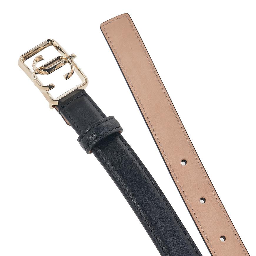 Jimmy Choo Women’s JC Square Belt Black Light Gold