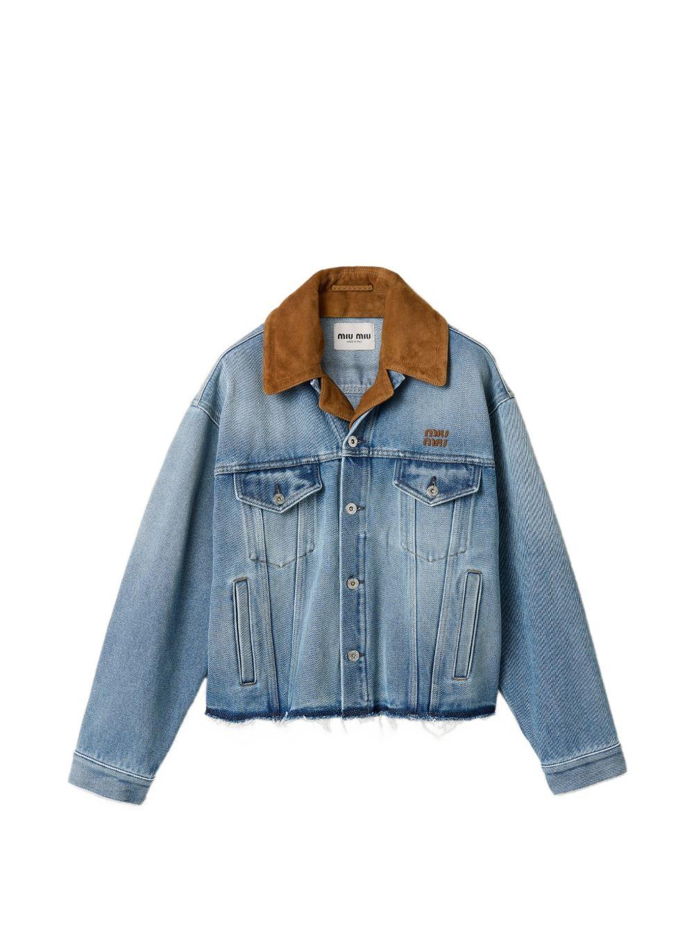 Miu Miu Blue Denim Jacket Women’s Casual Outerwear