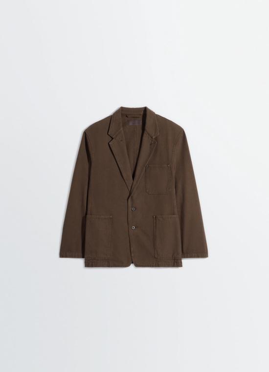 Lemaire Black Wool Blend Tailored Jacket JA1103 LD1068 423 CACAO DOM