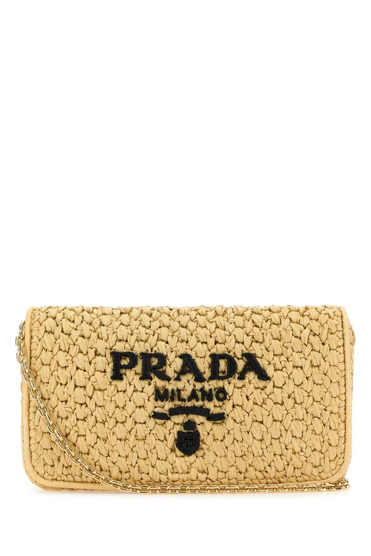 PRADA Leather Shoulder Bag Black
