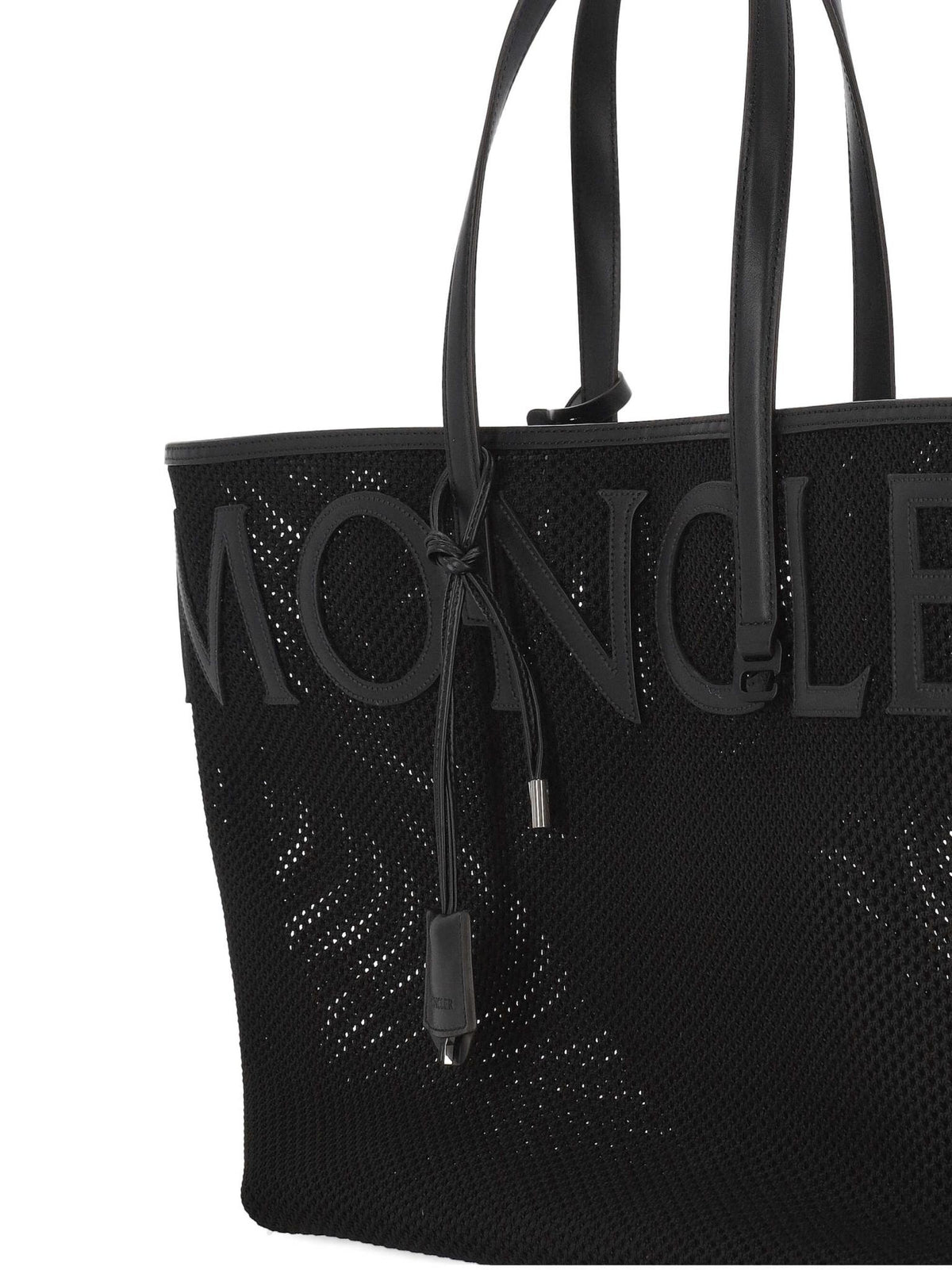 Moncler Black Leather Shoulder Bag