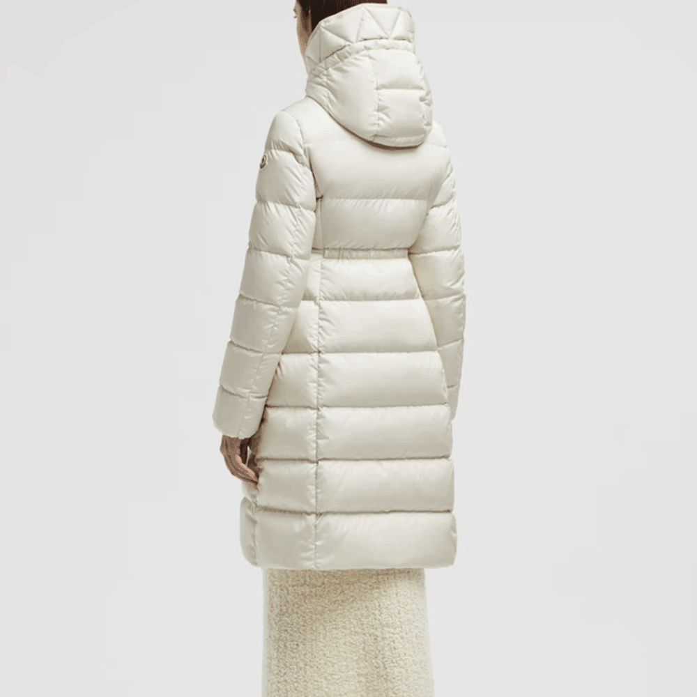 Moncler Women’s Avocette Long Down Puffer Coat Beige