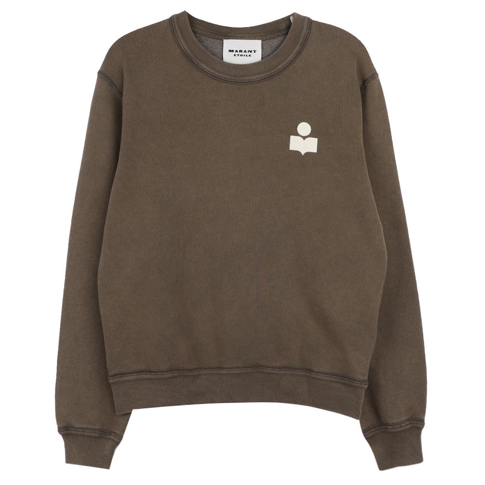 Isabel Marant Etoile Maurine Logo Sweatshirt Beige Cotton SW0170FA C3M07E DBEC