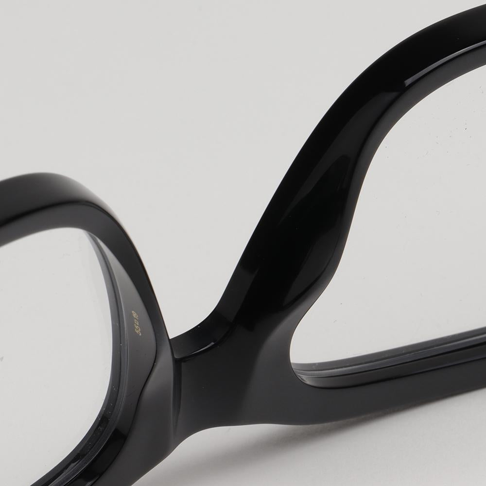 GUCCI Acetate Square Eyeglasses Frame Big Size Black Unisex