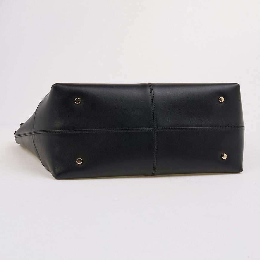 Tods Di Folio Leather Tote Bag Black Women’s XBWDBMA0250 ROR B999