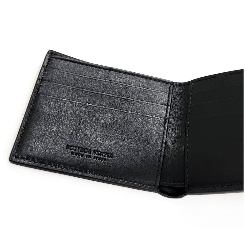 Bottega Veneta Cassette Black Leather Bifold Wallet Unisex