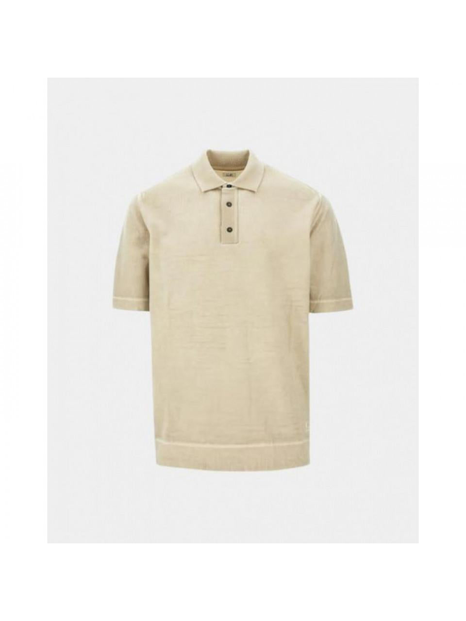 CP Company Cotton Crepe Double Dyed Polo Shirt Green Men’s