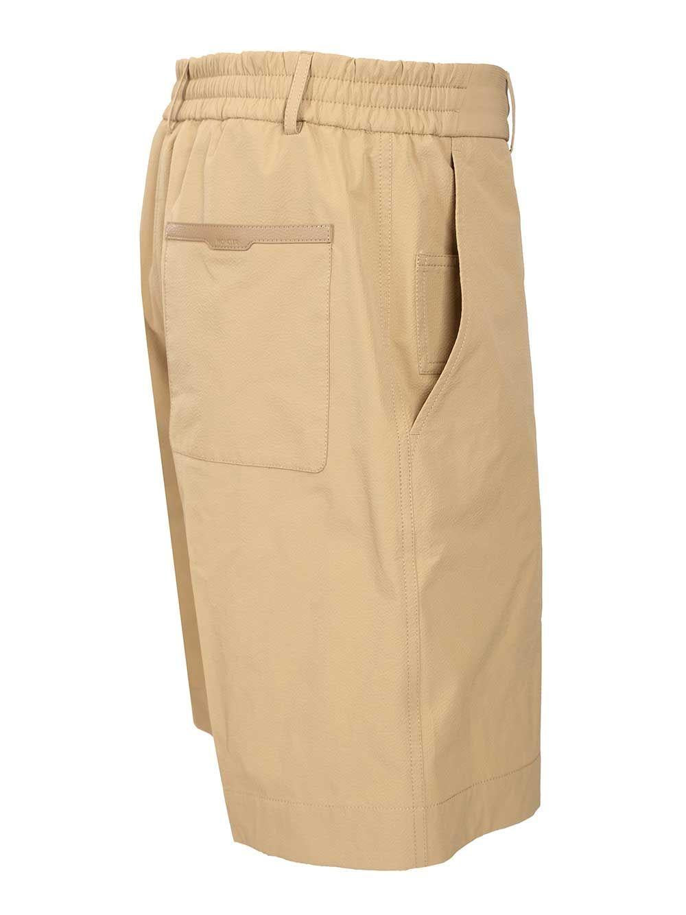 Moncler Navy Drawstring Cotton Blend Short Pants