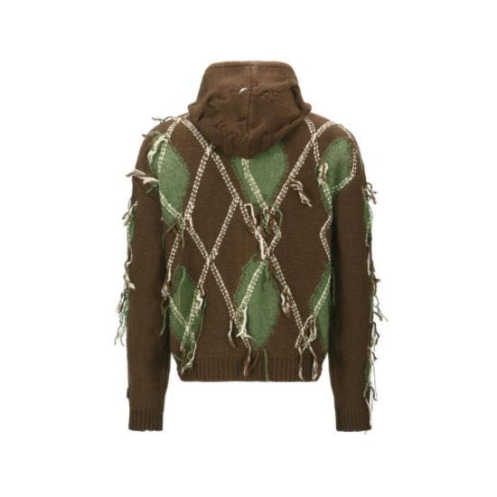 Andersson Bell Zip-Up Knit Sweater for Men ATB1347U BROWN DOM