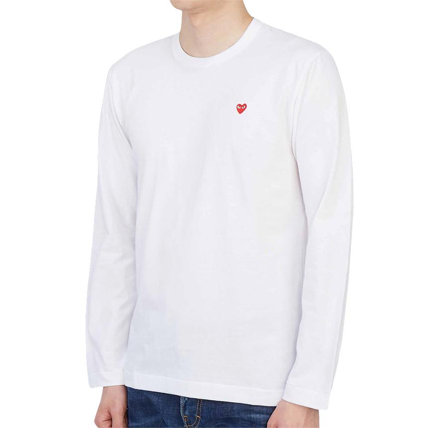Comme des Garcons Mini Red Heart Logo Men’s Long Sleeve T-Shirt AX T308 051 2
