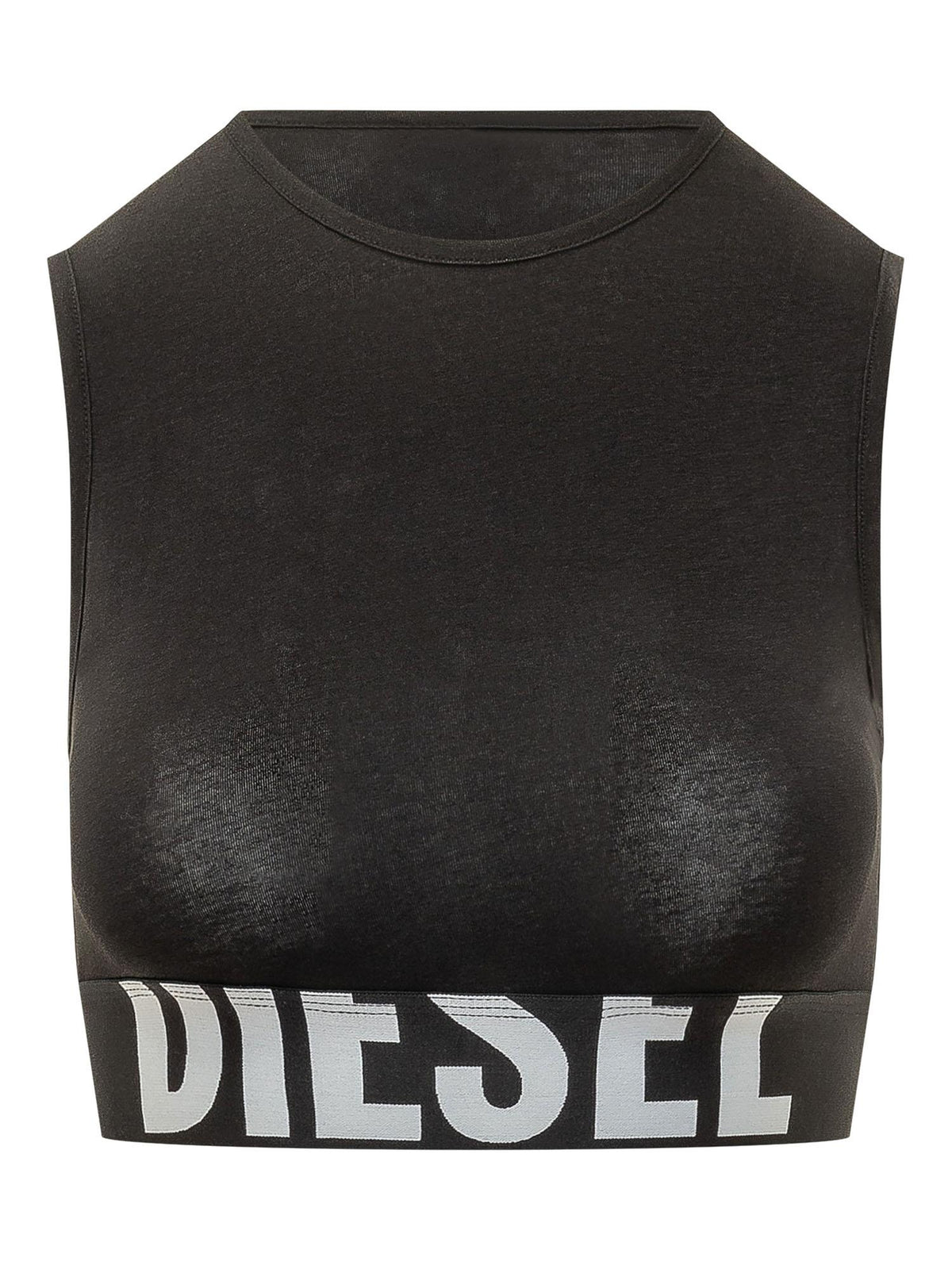 DIESEL Black Cotton Tank Top Sleeveless Shirt