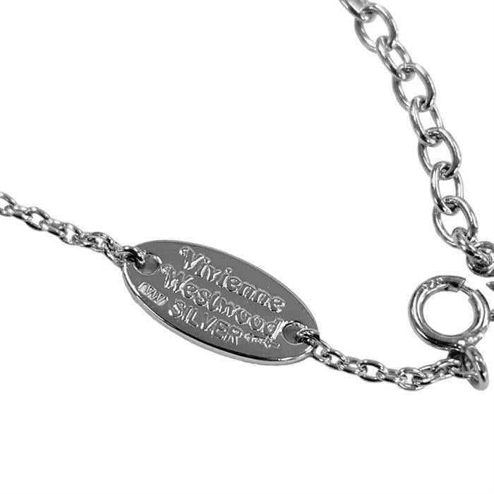 Vivienne Westwood Faye Logo Charm Bracelet Silver Tone
