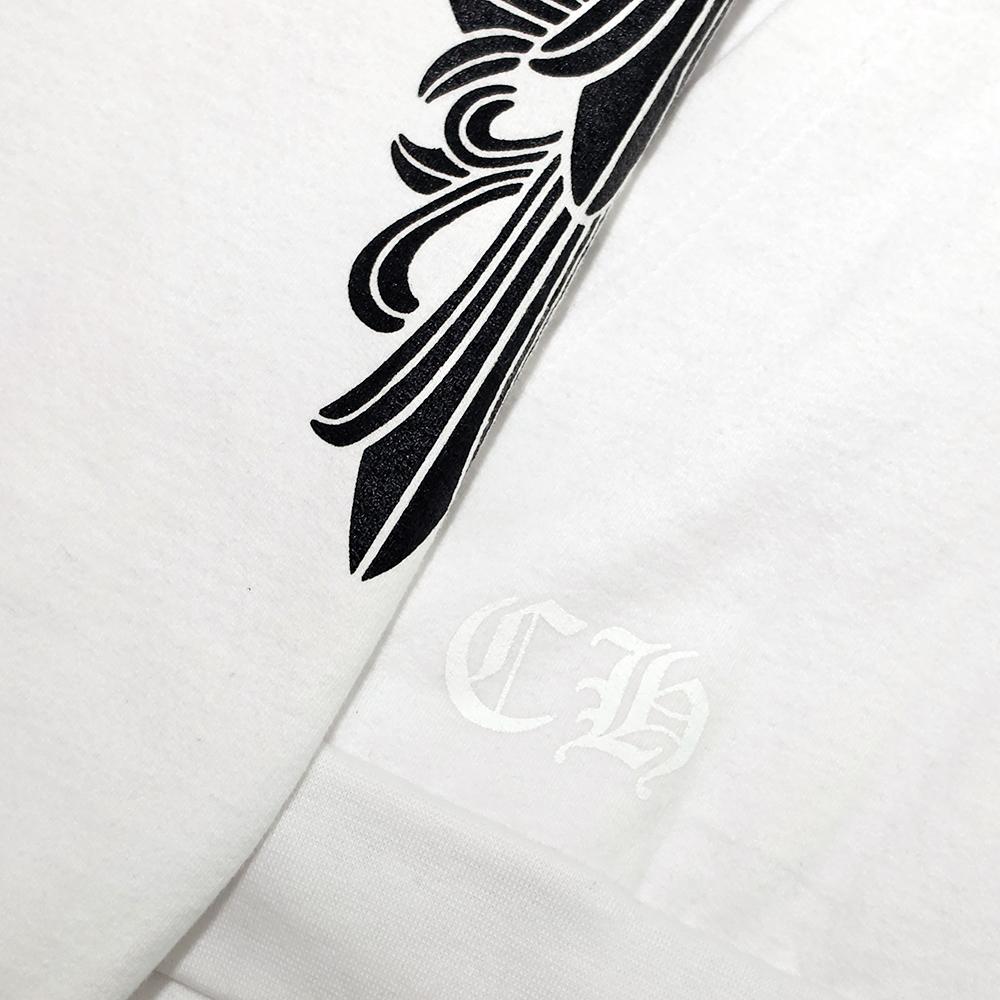 Chrome Hearts White Zip-Up Hoodie Horseshoe Floral Unisex