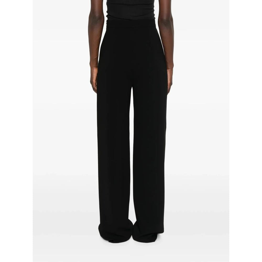 Max Mara Women’s Classic Pants Slacks Black Wool Blend