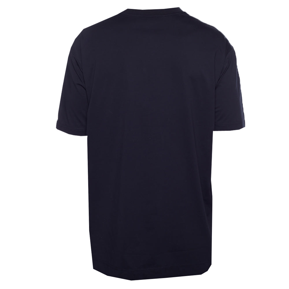 Yohji Yamamoto Chest Logo Round Neck T-Shirt Black