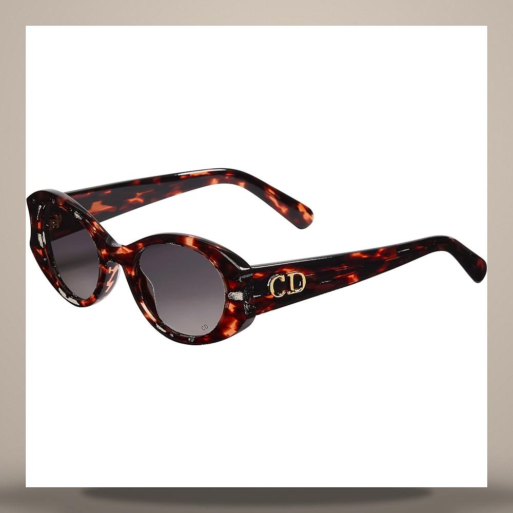 DIOR Brown Tortoise Shell Effect Butterfly Sunglasses GLOWB3IAR25A1