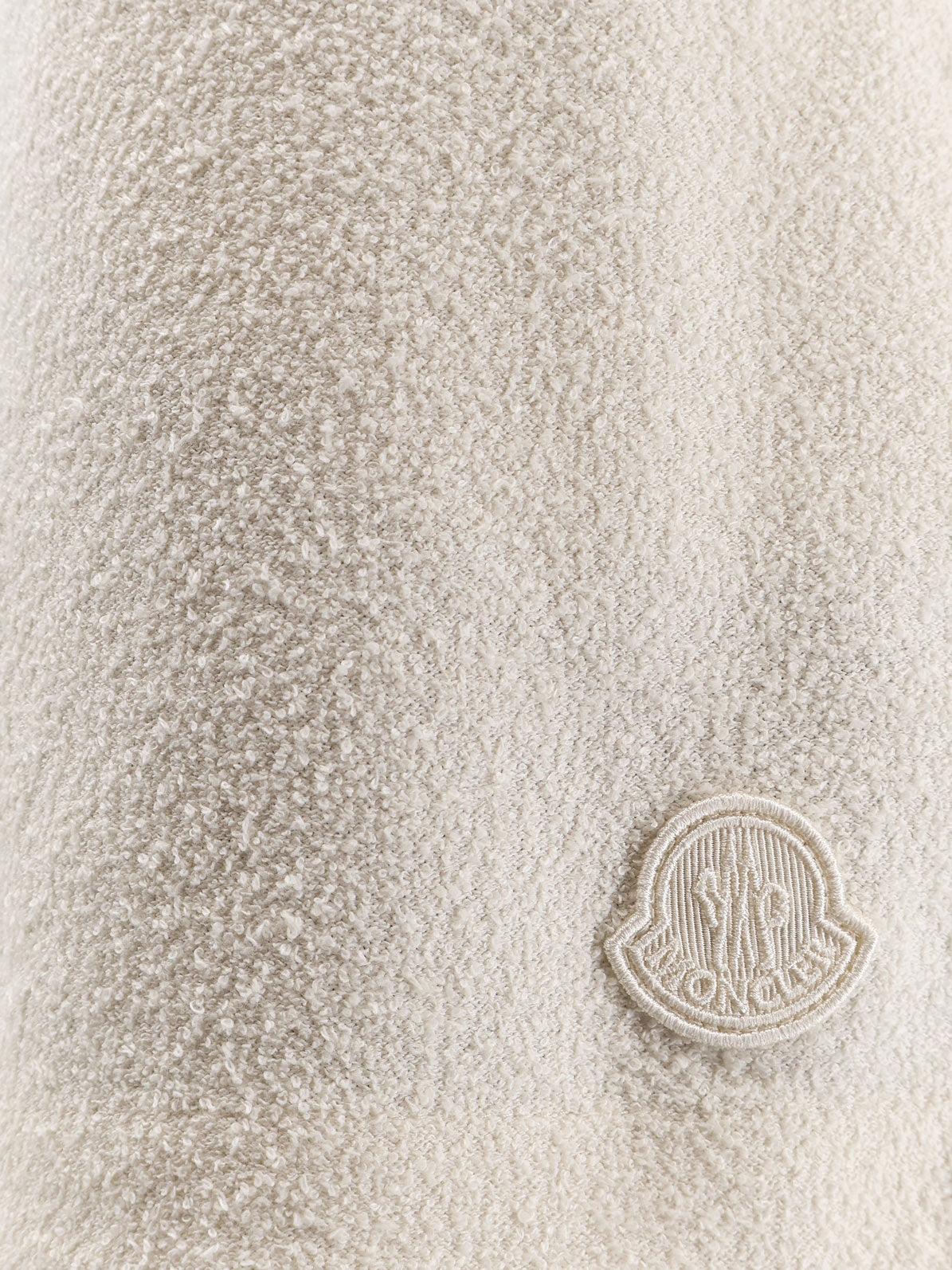 Moncler White Nylon Logo Drawstring Short Shorts