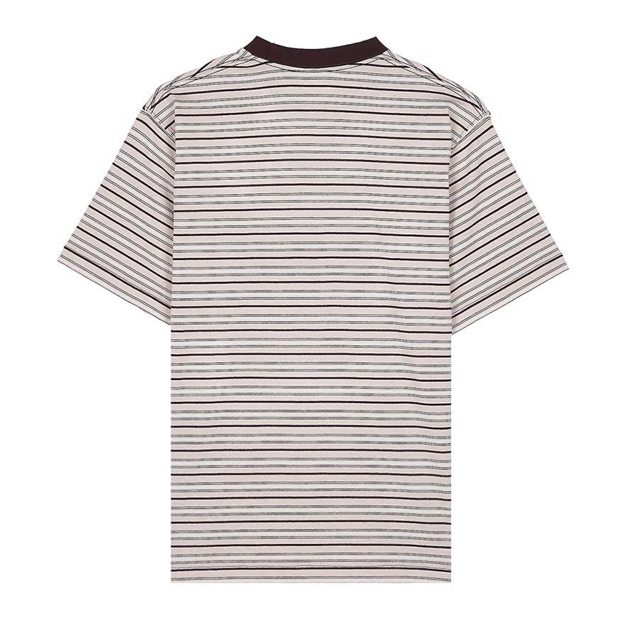 DANTON Men's Short Sleeve Pocket T-Shirt DT C0198 TCB BEIGE X BROWN MULTI