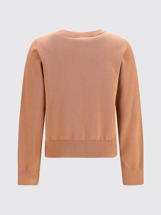 GANNI Camel Wool Blend Crewneck Sweater