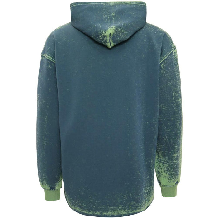 DIESEL Green Blue Pullover Hoodie for Men A14 0NMAZ 8MSA