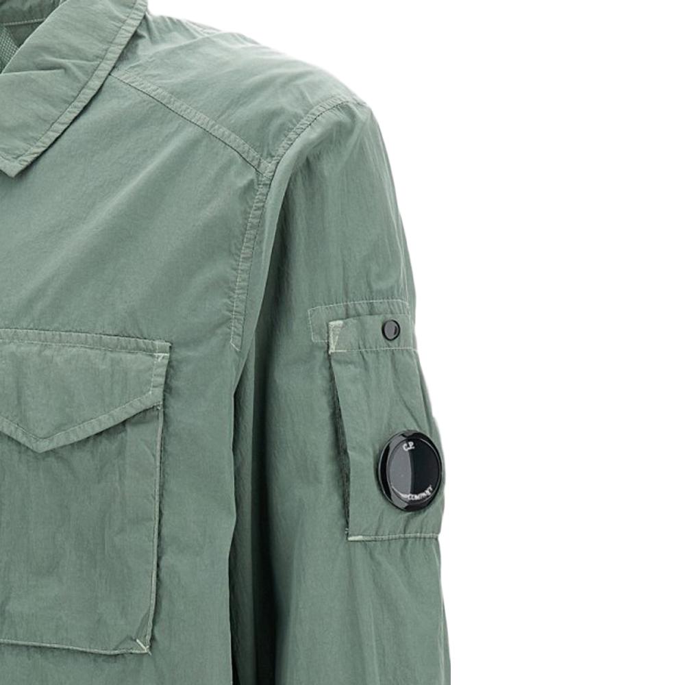 CP Company Khaki Chrome R Overshirt Jacket with Lens Patc 20CMOS710A 005904G 668